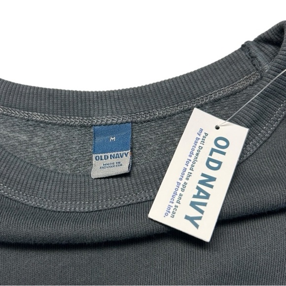 Old Navy Gray Ruffled Sweatshirt Size M New - Picture 8 of 8